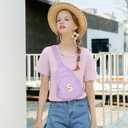 Small Corduroy Sling Bag Initial Crossbody Bag Fanny Pack for Girls Personalized Birthday Gifts for Teen Girls Gifts (Lavender)