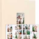 600 Pockets Photo Album 4x6 with Writing Space, Large Capacity 4x6 Photo Album Holds 600 Horizontal and Vertical Photos, Linen Cover Acid Free Pages Photo Book for Family Wedding Baby Pictures, Beige