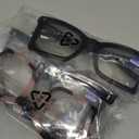 REAVEE 3 Pack Oversized Square Reading Glasses for Women, Blue Light Blocking Stylish Readers Spring Hinge, Black+Pink Leopard+Black Pink (1.25)