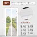 Yotache Adjustable Magnetic Screen Door Fit Doors Size Width 29"-33" Height 79"-81", Reinforced Polyester Mesh with Full Frame Hook&Loop Strip, White