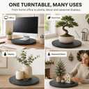18Inch Lazy Susan Turntable - Heavy Duty Rotating Swivel Steel Ball Bearings - Flat Base Stand for TV/Computer/Monitor/Arts/Crafts/Bonsai/Christmas Tree/Cabinet Organizer(Plastic&Black)