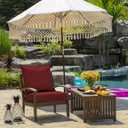 Arden Outdoor Foam Deep Seat Cushion Set, 24x24, Premium High-Density Foam, Never Flattens, Weather-Proof for Patio Chair Sofa Couch, Ruby Red Leala