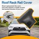 Front Left Driver Side Roof Rack Rail Cover Compatible with Toyota Highlander XLE XSE Ltd Platinum Hybrid XLE Limited 2020-2024#PT767-48200-CVLF PT76748200CVLF
