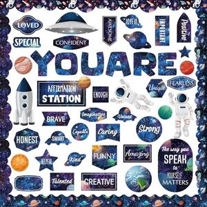 Pack of 2, Mooliwe 86 Pcs Space Affirmation Station Classroom Bulletin Board Set Motivational Bulletin Board Back to School Positive Affirmations Accent Cutout Mirror Growth Mindset Decor for School Office Home Pack of 2, Mooliwe 86 Pcs Space Affirmation Station Classroom Bulletin Board Set Motivational Bulletin Board Back to School Positive Affirmations Accent Cutout Mirror Growth Mindset Decor for School Office Home