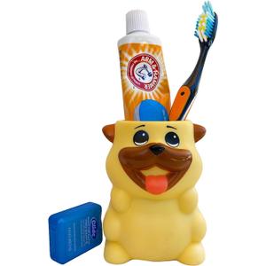 Kids Toothbrush Holder Toothbrush Organizer  Durable Silicone Animal Tooth Brush Holder  Easy to Clean Toothbrush and Toothpaste Holder  Toothbrush Holders for Bathrooms by Lilys Home - Squirrel