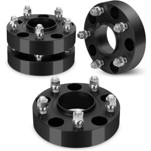 dynofit 5x5.5 Wheel Spacers 1.5in for 2002-2010 Ram 1500, 77.8mm Hub Centric Wheel Spacer Compatible with 2005-2011 Dodge Dakota and 2004-2009 Durango, 9/16-18 Thread Pitch Black Forged Spacer, 4 Pcs