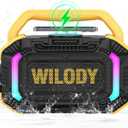 Wilody Speakers Bluetooth Wireless, Loud Outdoor Speaker with Bass, Portable Speaker for Work