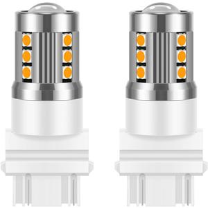 3157 LED Bulb for Blinker Brake Light Front Turn Signal Bulb, 2PCS 3157 T25 Led Turn Signal Bulbs Super Bright Marker Parking Lighting Accessories Replacement Lamp for SUV Sedan Truck (Amber)
