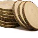 8 x Large Unfinished Wood Slices for Centerpieces 10pcs 6-7 inches Natural Wood centerpieces for Tables Table Decor, Rustic Wedding Centerpieces Wood Rounds for Crafts, and wood Circles Discs