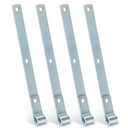 Yaocom 4 Pack 16" Zinc Strap Hinge Heavy Duty for Gates, Tool Sheds, Barns and Other Swing Doors (Silver)