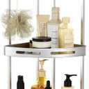 3-Tier Shower Caddy Standing Corner, Silver