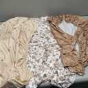 Unnivoll Baby Crib Sheets for Boys Girls, 28x52x8in Fitted Crib Sheet Neutral 3 Pack for Standard Crib and Toddler Mattress, Breathable Soft Microfiber Baby Sheet White Brown Sun God