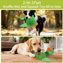 Interactive Snuffle Dog Toys, Squeaky Dog Toys for Puppy,Crinkle Dog Toy with Hiding Snack,Slow Feeder Treat Toy and Feeding Mats for Training,Dog Lick Mat Enhancement (Green)