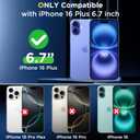 SPIDERCASE for iPhone 16 Plus Case, [Military-Grade Drop Tested] with 2 Pcs Tempered Glass Screen Protector [Full Camera Protection] [Not Yellowing] Slim Case for iPhone 16 Plus 6.7,Clear