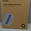 llano MP001 Tempered Glass Gaming Mousepad for FPS Gamers, 13.8"x11.8" Mouse Mat, Ultra-Smooth 0.85m Micro-Etched Surface, 3mm Thick, Non-Slip Base, Compatible with Viper/G502, Large 350mm *300mm