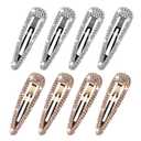 8PCS Rhinestone Hair Clips, Water Drop Crystal Hair Barrettes, Bling Metal Snap Duckbill Hairpins Sparkle Hair pin, Glittering Hair Accessories for Women Girls-Color, Gold, Silver