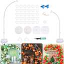 Bazen Upgraded 8.2ft & 5ft Balloon Arch Kit with Base, White, PVC Material, Round Shape, Perfect for Wedding, Baby Shower, Birthday Parties