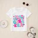 IZYJOY Birthday Girl Shirts Toddler Baby Girls Funny in My Era Letter Graphic T-Shirt Cute Short Sleeve Party Tee Tops 1-6T (5-6 Years)