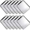 Zopeal 12 Pieces Baking Sheet Pan Cookie Sheet Set for Oven Stainless Steel Trays Nonstick Small Serving Tray Cake Toaster Metal Food Trays, Oven and Dishwasher Safe(10 x 8 x 1 Inch)