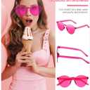 Sherr 48 Pairs Rimless Sunglasses Neon Party Supplies Colorful Glasses Plastic Sunglasses for Women Men Adults Party Favor