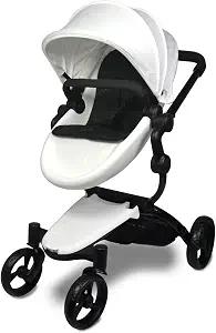 Anivia Luxury Baby Doll Stroller for 18" & 20" Girl Dolls - Doll Stroller with Folding Canopy, Mute Wheels and 2 Storage Baskets, Easy to Assemble