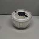 Smile mom Salad Spinner Small Lettuce Spinner Kitchen Gadgets Vegetable Washer, High Efficiency for Home Kitchen Washing & Drying Leafy Vegetables, One-Handed Handle Easy Press 3.8 Qt White