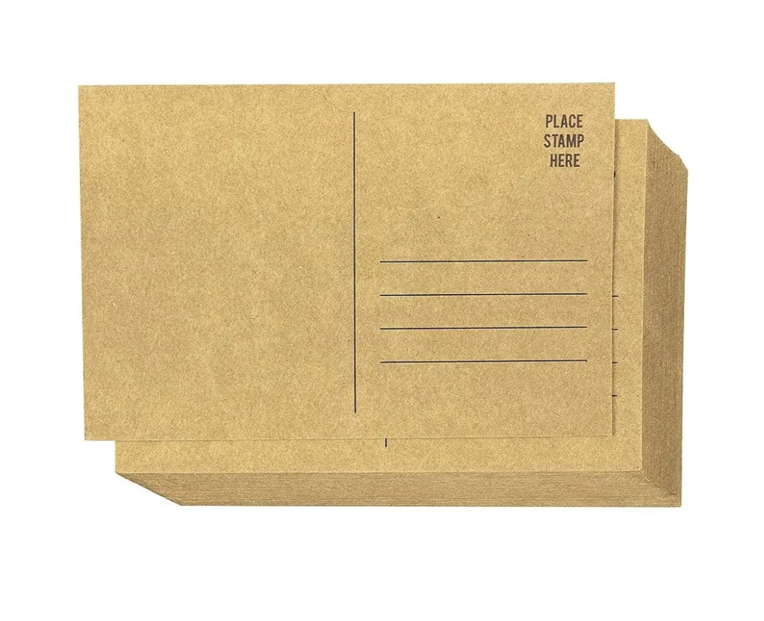 Best Paper Greetings 50 Pack Brown Blank Kraft Paper Postcards Bulk Self Mailer 4x6 Inch Mailing Postcards