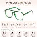 FEISEDY Blue Light Reading Glasses for Woman Men, Fashion Square Pilot Computer Glasses, Anti Eyestrain Glare Readers B0318