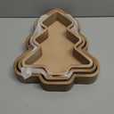 Sliner 3 Pcs Wooden Christmas Tree Trays Christmas Serving Decorative Platter Food Serving Dishes Rustic Farmhouse Style Fruit Platter Tray for Xmas Holiday Party Housewarming Gift Kitchen Dinnerware