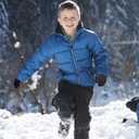 MIG4U 3 Pairs Kids Winter Magic Gloves for Boys and Girls, Warm Knit Children Cold Weather Glove Napping Liner (6-10 years, Stripe Series)