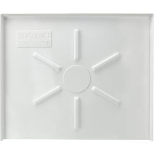 Dishwasher Drain Pan-Protect Floor and Cabinets, Walls, with Front Opening Size 24X20X1/2in, Crafted from Durable Quality Plastic Material. Warp-Resistant & Even Thickness (White)