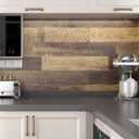 FunStick 24" x 200" Brown Shiplap Peel and Stick Wallpaper Reclaimed Wood Plank Wallpaper Distressed Wood Contact Paper Self Adhesive Removable Wood Wallpaper Stick and Peel for Walls Countertops Desk