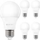 A19 LED Light Bulbs 60W Softwhite 2700K, 8.5Watt Efficient, 60 Watt Equivalent, 800 Lumens, E26 Medium Base, Non-Dimmable, ETL/UL Listed, 4 Pack