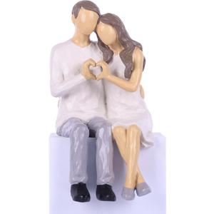 Couple Heart Hand Statue Sitting Sculpture, Wedding for Couple, Bride and Groom Figurines Couples Bedroom Decor, A Romantic Expression of Love, Best Gifts for Valentine's Day