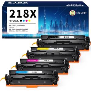 INK4U Compatible Toner Cartridge Replacement for HP 218X Toner cartridges 4 Pack No Chip