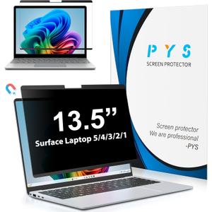 PYS Magnetic Privacy Screen for Microsoft Surface Laptop 5/4/3/2/1 - Detachable 13.5 Inch Privacy Screen Protector, Matte Finish Anti-Glare