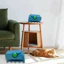 4 x Wlizyzfhy Cardboard Cutter for Cat Scratchers,3D Printed Kitten Shaped Cardboard Handheld Cutter Tool, for Cat Lovers-Green