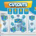 2 x Izzy 'n' Dizzy Hanukkah Cutouts, Happy Hanukkah and Happy Chanukah Holiday Party Decoration (34 Piece)