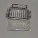 Nieifi Soap Dish Holder with 4 Hooks Stainless Steel Black Adhesive for Shower, Bathroom (1 Pack)