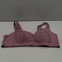 Daisy Bras for Older Women No Underwire Front Closure Comfort Senior Wireless Snap Closing Bra (40B, Purple)