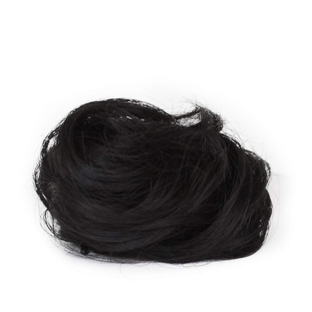 Synthetic Small Claw Ponytail Clip In Hair Extensions Hairpiece Pony Tail For Girls Natural Black
