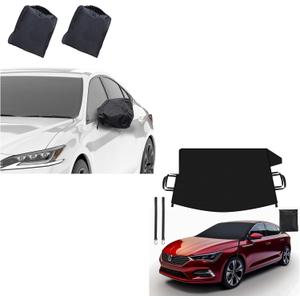 EcoNour Medium Windshield Cover + Side Mirror Covers | Ultimate Winter Protection for Cars, SUVs, and Trucks