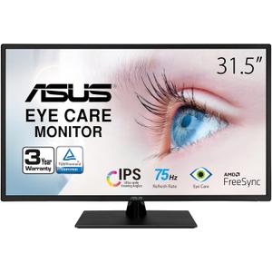 ASUS 32 Inch 1080P Monitor (VA329HE) - Full HD, IPS, 75Hz, Adaptive-Sync, Eye Care, Low Blue Light, Flicker Free, HDMI, VGA, Wall Mountable, Tilt Adjustable, Black