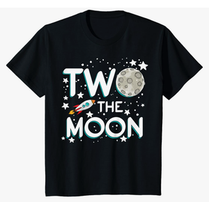 Two The Moon Toddler 2nd Birthday Gift for 2 Year Old T-Shirt 2T