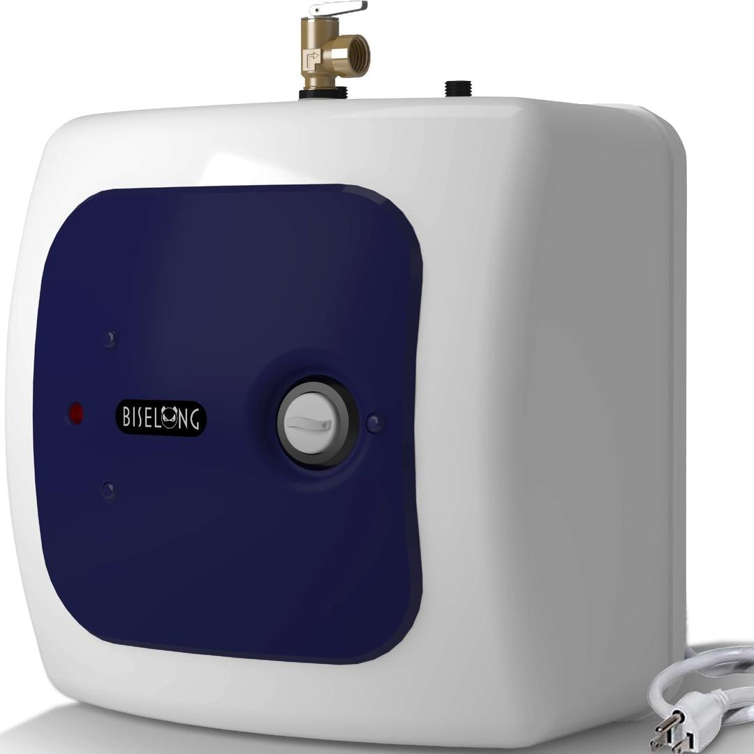 110V-120V 1500W Small Electric Under Sink Tank 8 Gallon Hot Water Heater Storage,Food Trucks Instant RV TR Trailer Kitchen Compact,Wall or Floor Mounted, Easy to Install,30L
