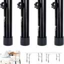 4 Pack Table Legs Risers for Folding Tables, 2 Levels Adjustable Folding Table Leg Extensions Straight/Bent Legs Tables Leg Extenders for Rise 3.6"/5.23",Reduces Stooped Work Improves Back Pain