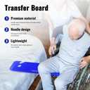 YHK Transfer Board and Slide Board, Plastic Slide Board for Transferring, Slide Assist Device for Seniors Transfer to Wheelchair, Bed, Toilet, Car, Hold up to 440 lbs, Slide Sheet 16"x24", Blue