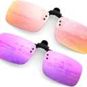 Hifot Clip on Sunglasses 4 Pack,Polarized Lens Fit Over Prescription Glasses,Flip up Rimless Sunglasses
