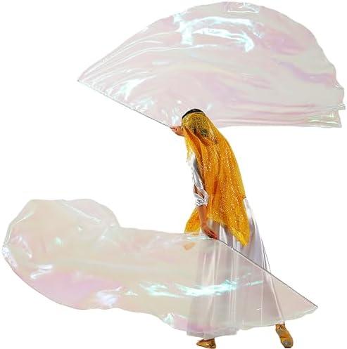 MUNAFIE Worship Flags Set(2 Flags+Rods+Bag) Worship Flags for Dance Church Flex Rod Banderas de Danza Transparent