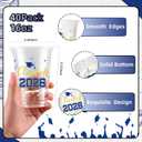 40 Pcs Graduation Cups 2026, 16oz Graduation Plastic Cups, Disposable Congrats Grad Cups, Class of 2026 Grad Party Cups for graduation Party Supplies Tableware Decorations (Blue)